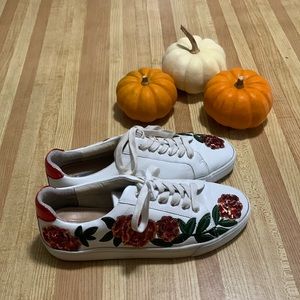 INC International Concepts white rose sneakers